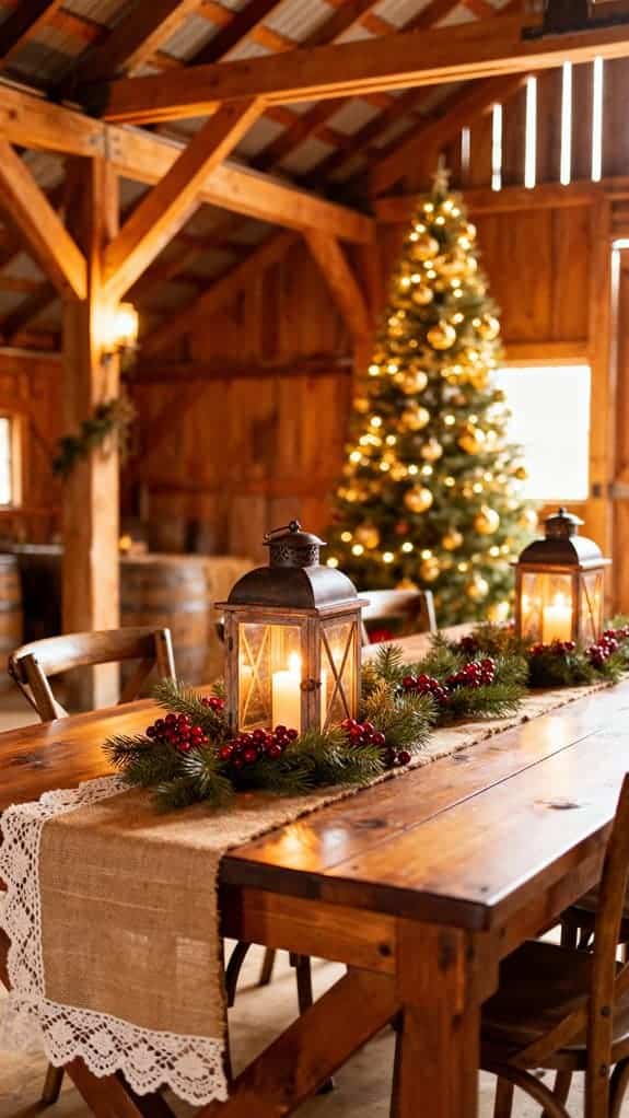 rustic festive barn atmosphere