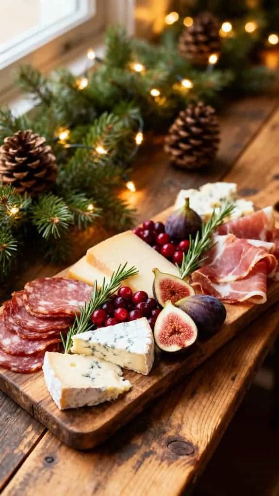 rustic holiday charcuterie spread
