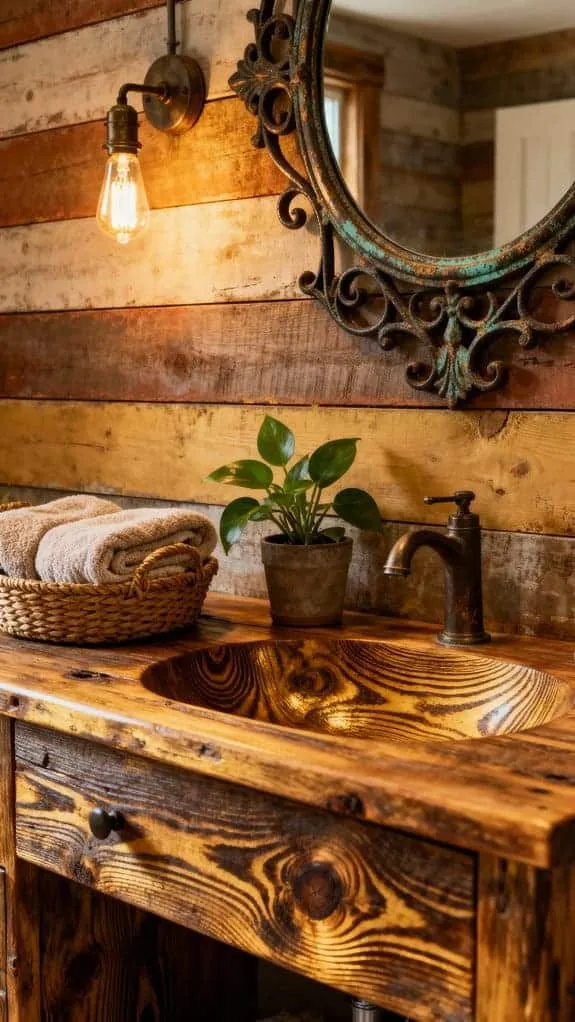 rustic vintage bathroom design
