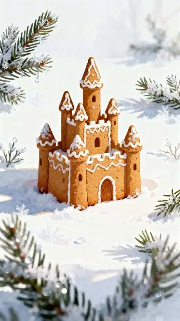 scandinavian gingerbread castle elegance