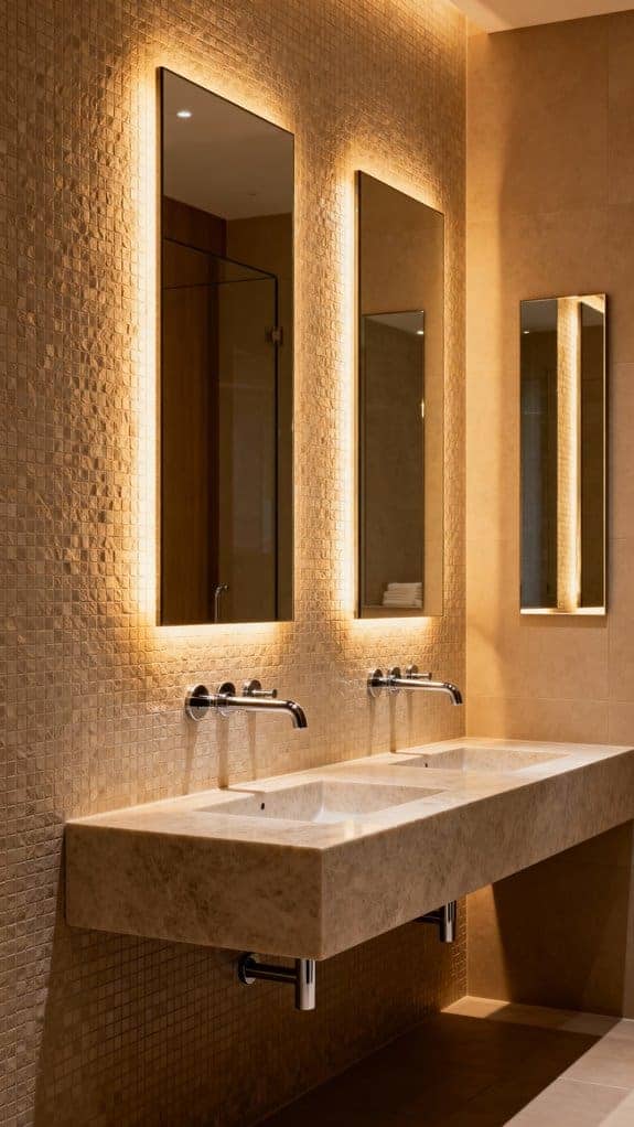serene floating stone vanity