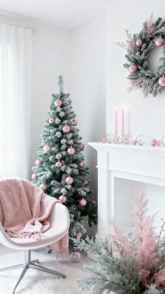 serene minimalism with pink