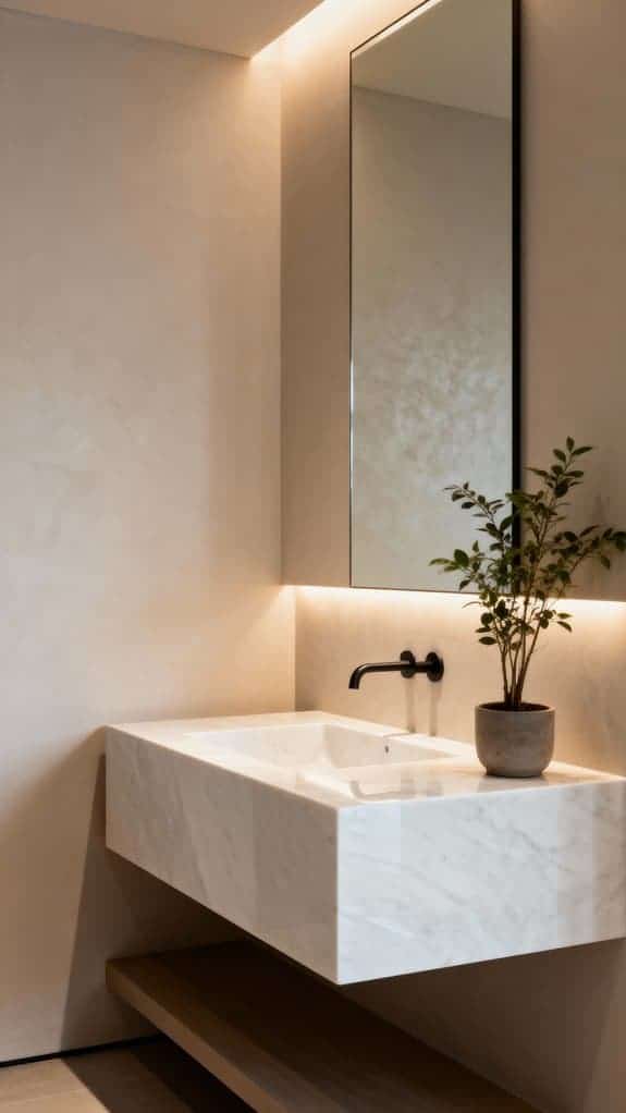serene minimalist bathroom design