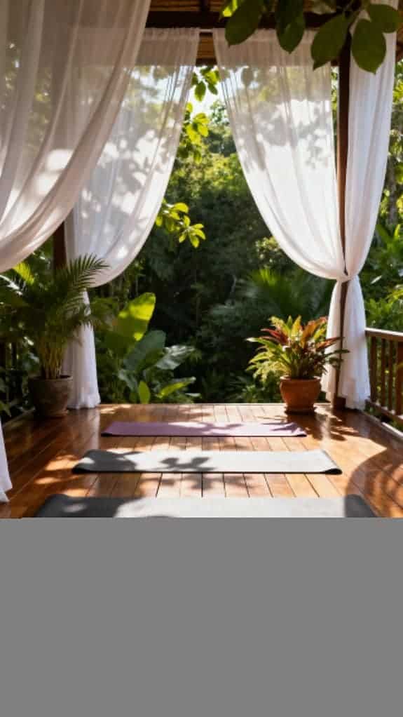 serene outdoor yoga sanctuary