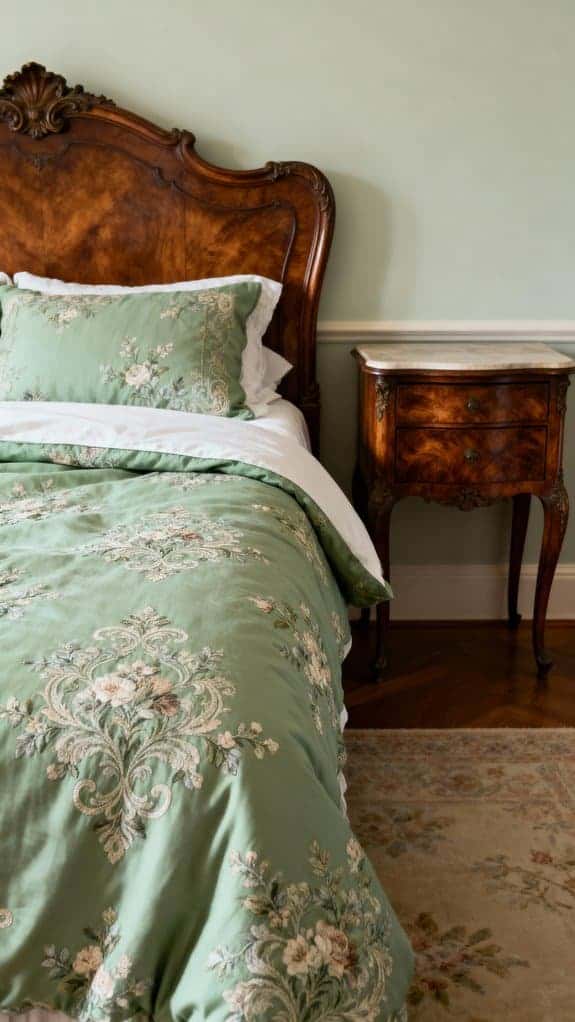 serene sage floral bedding