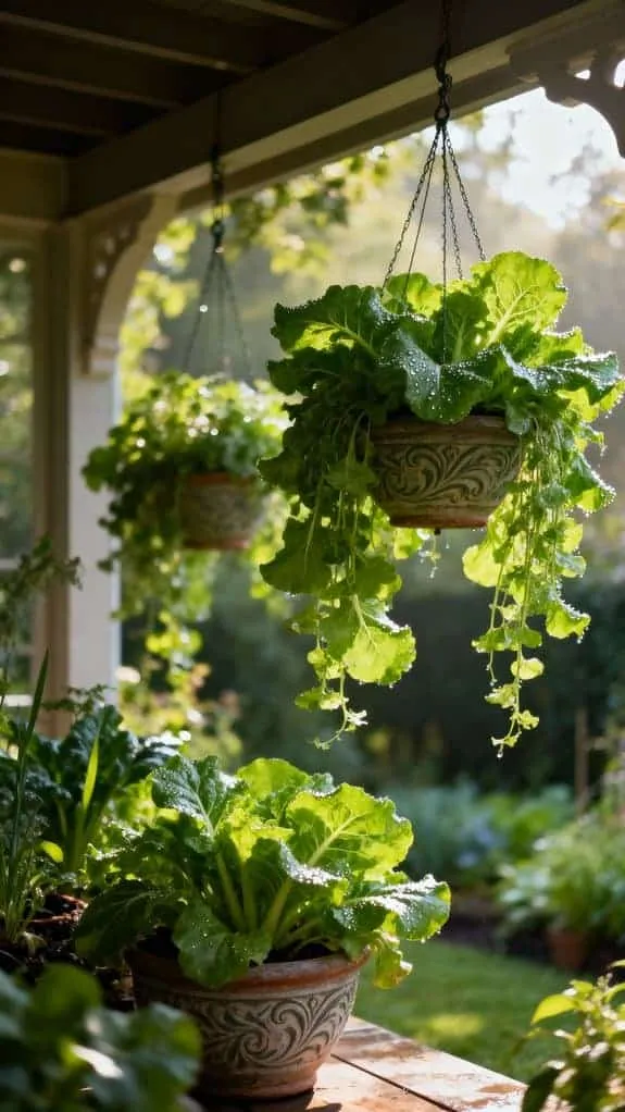 shaded porch leafy greens