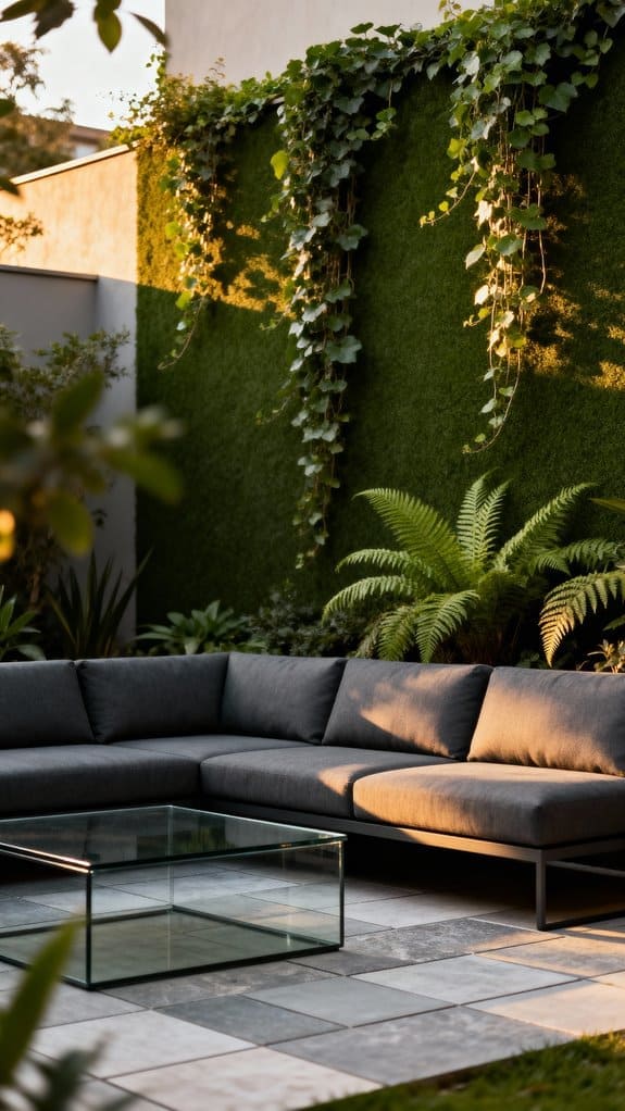 sleek furniture vertical garden