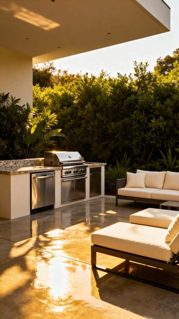 stylish outdoor entertainment space