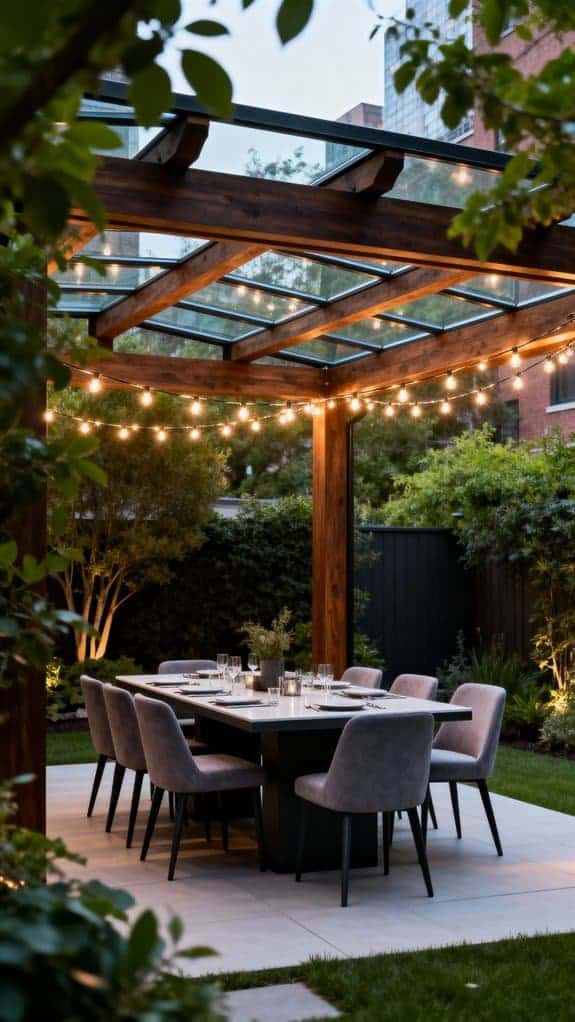 stylish urban backyard patio
