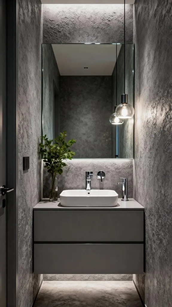 textured gray bathroom elegance