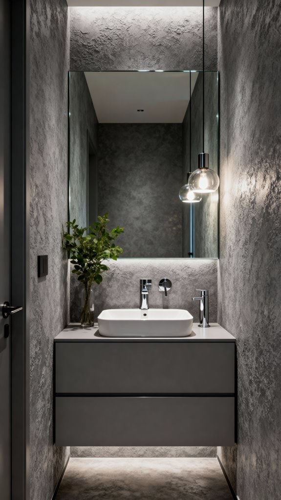 textured gray bathroom elegance