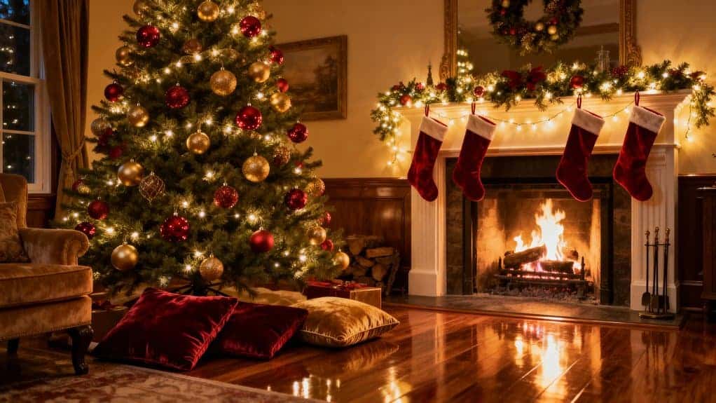 traditional festive living room