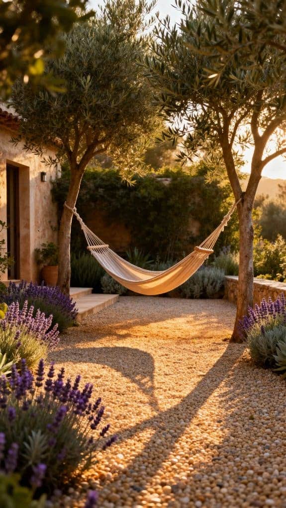 tranquil gravel courtyard oasis