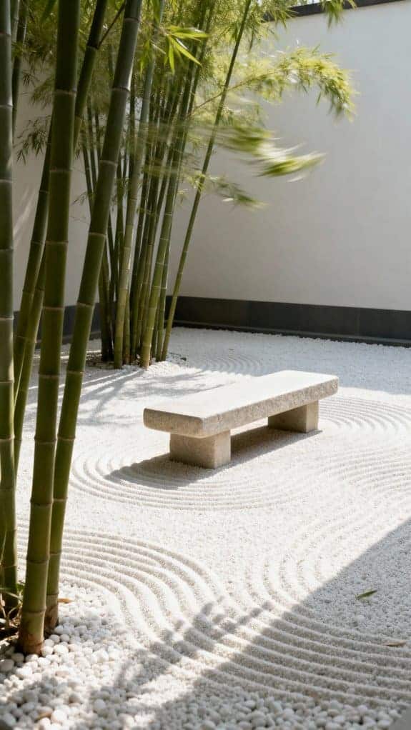tranquil minimalist zen garden