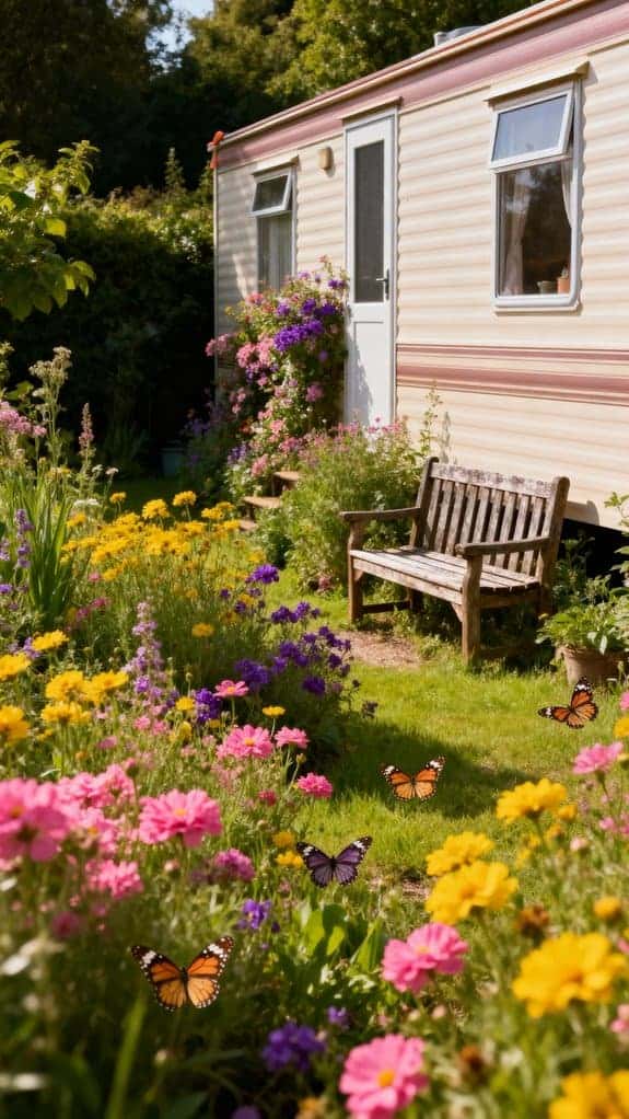 vibrant wildflowers attract butterflies