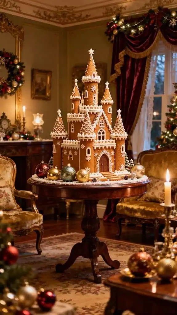 victorian holiday gingerbread castle
