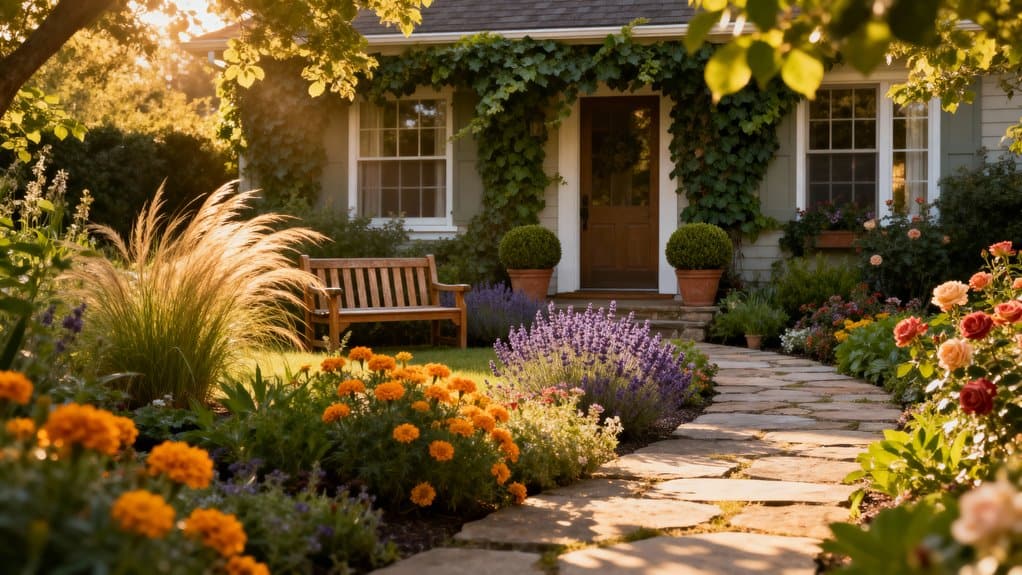 welcoming front home gardens