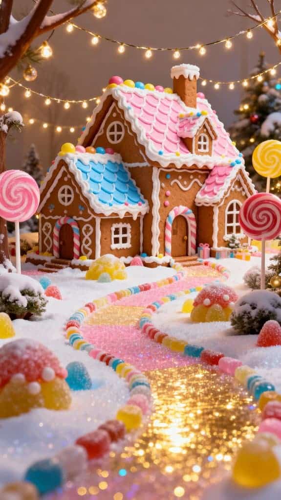 whimsical candy village display