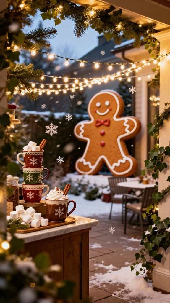 winter wonderland patio setup