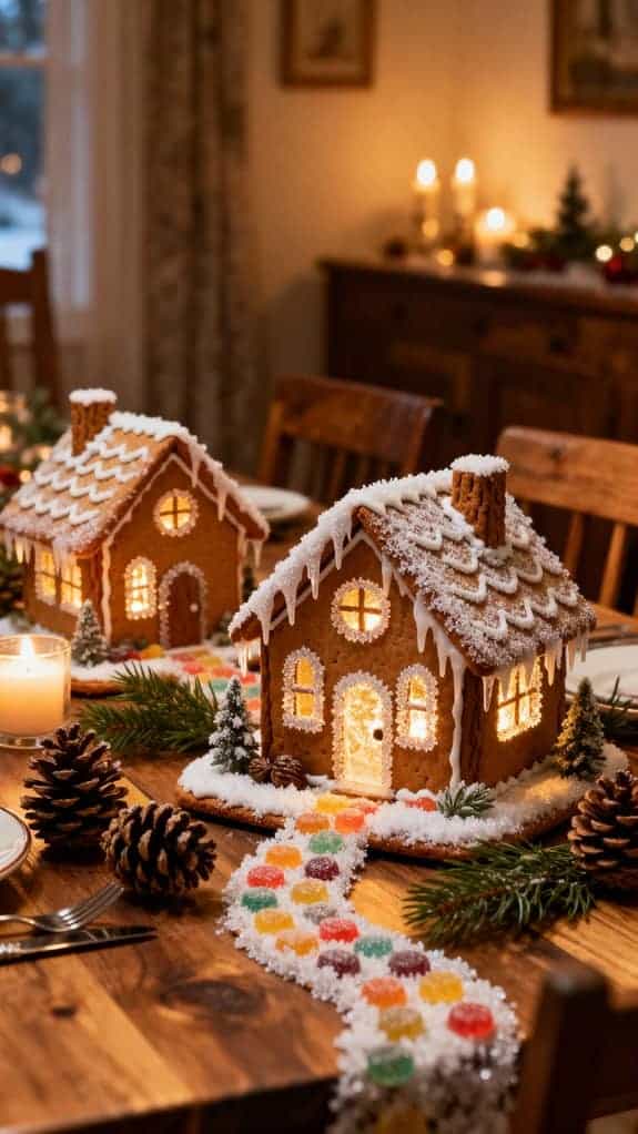 woodland themed gingerbread cabin decor