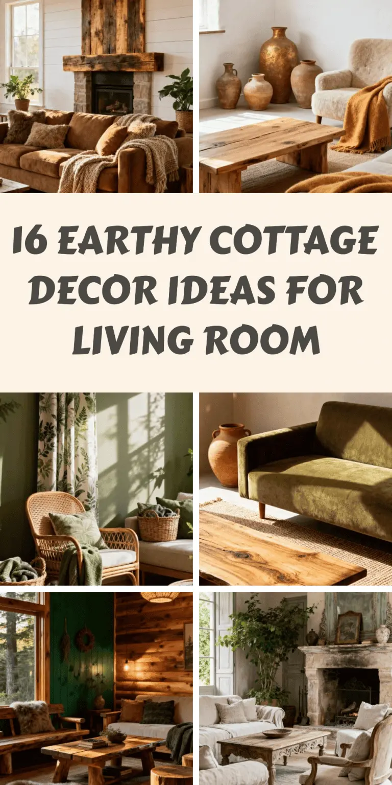 16 Cozy Earthy Cottage Living Room Decor Ideas For Natural Warmth ...