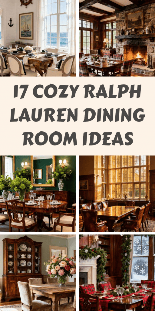 Cozy Ralph Lauren Dining Rooms