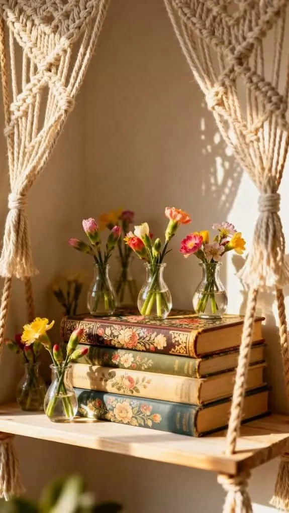 boho shelf display decor