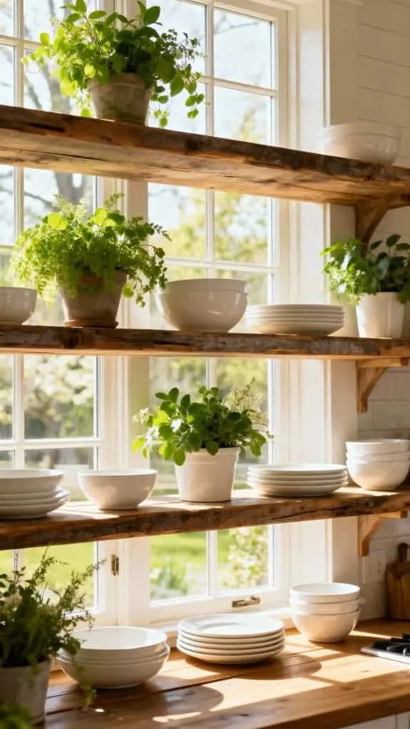 bright farmhouse kitchen decor