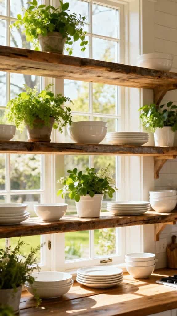 bright farmhouse kitchen decor