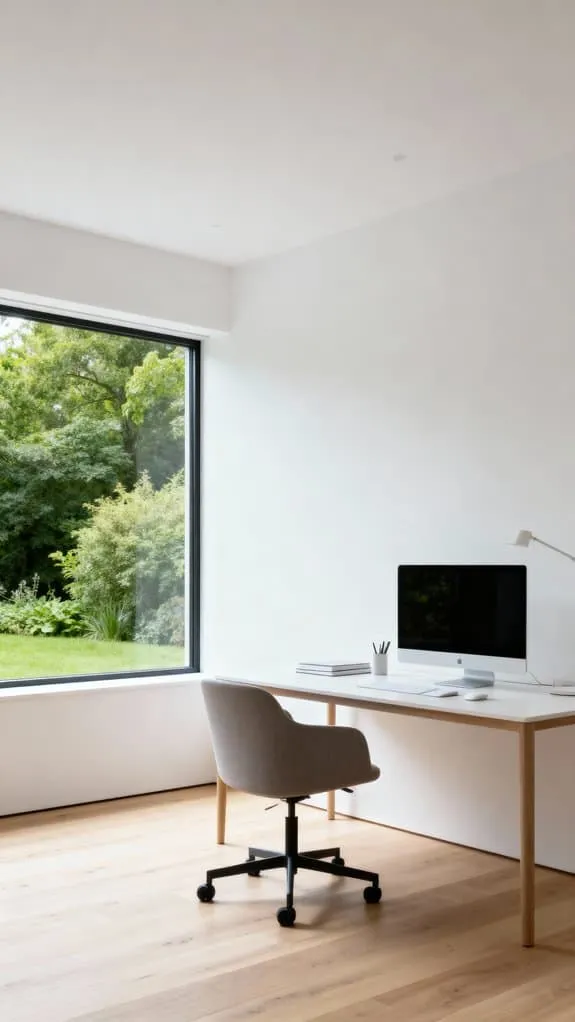 bright minimal scandinavian office