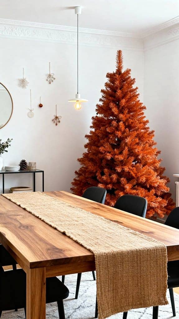 burnt orange festive decor