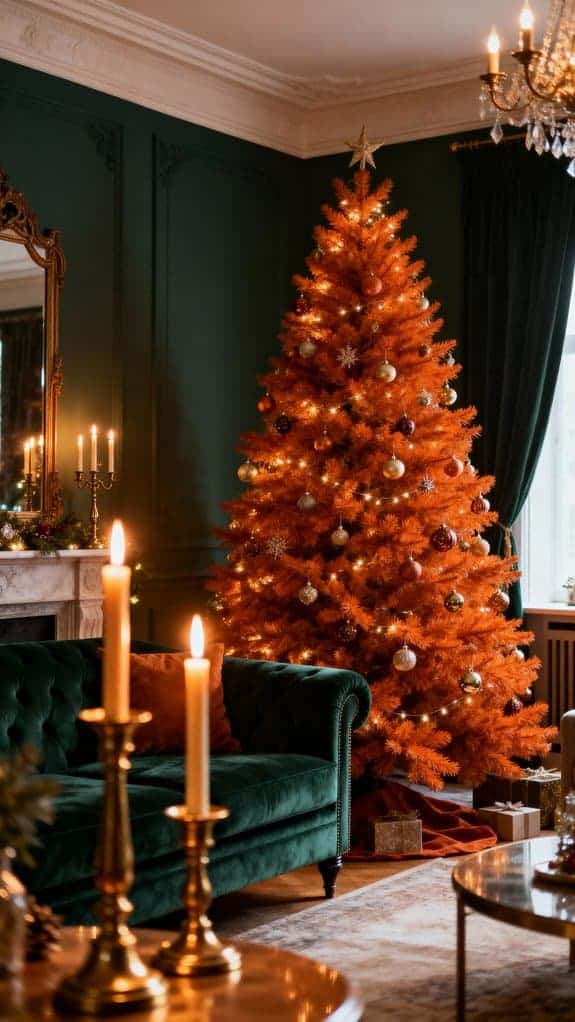 burnt orange festive decor