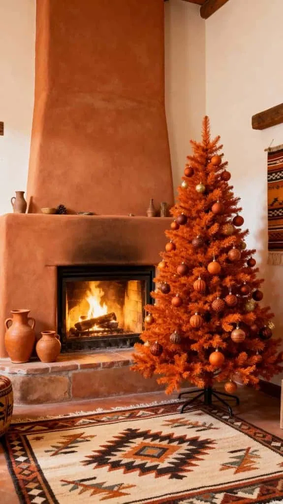 burnt orange holiday decor