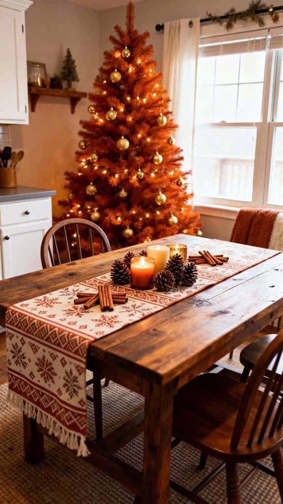 burnt orange holiday decorations