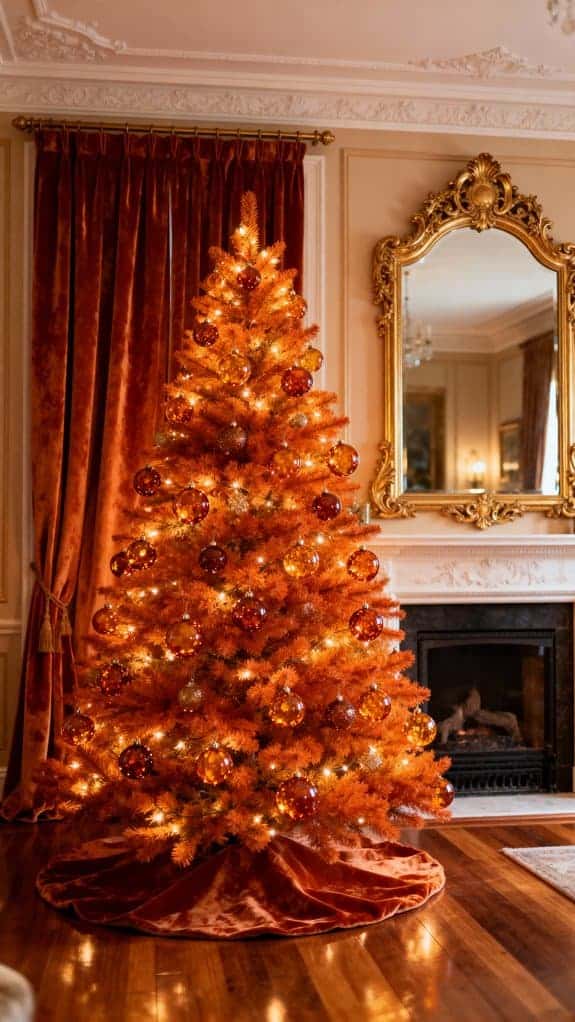 burnt orange victorian parlor