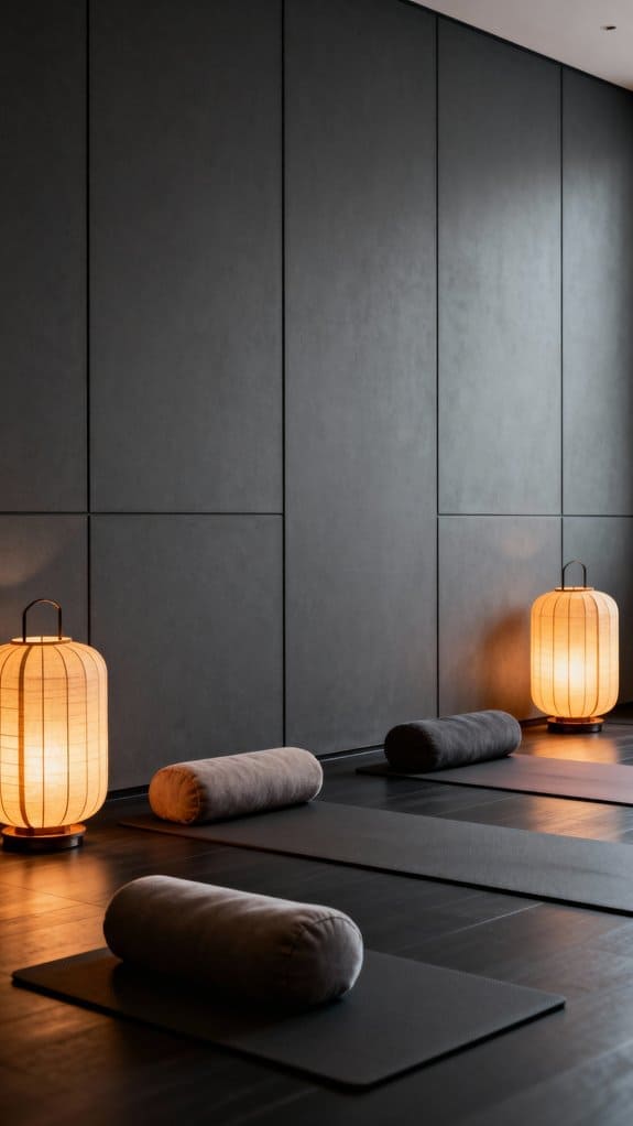 calm gray stretching space