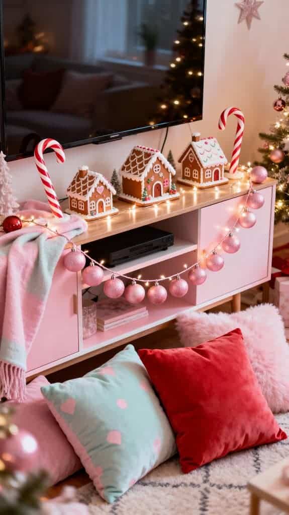 candyland festive tv stand