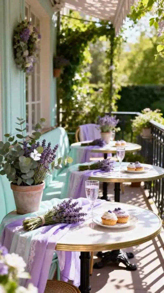 charming terrace with flowers