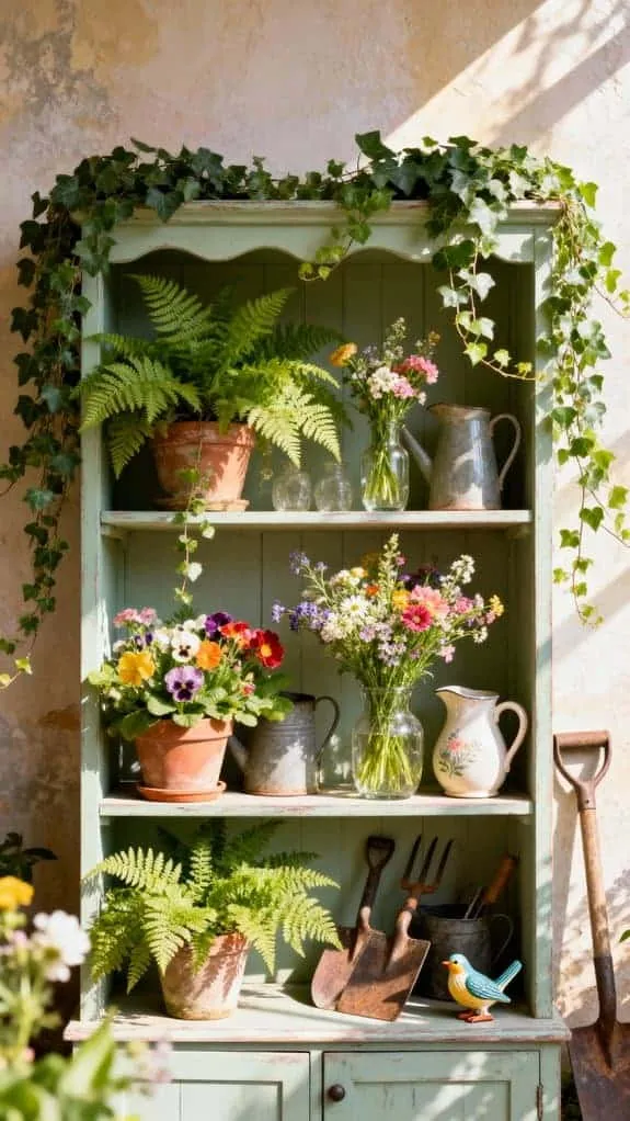 charming vintage hutch decor