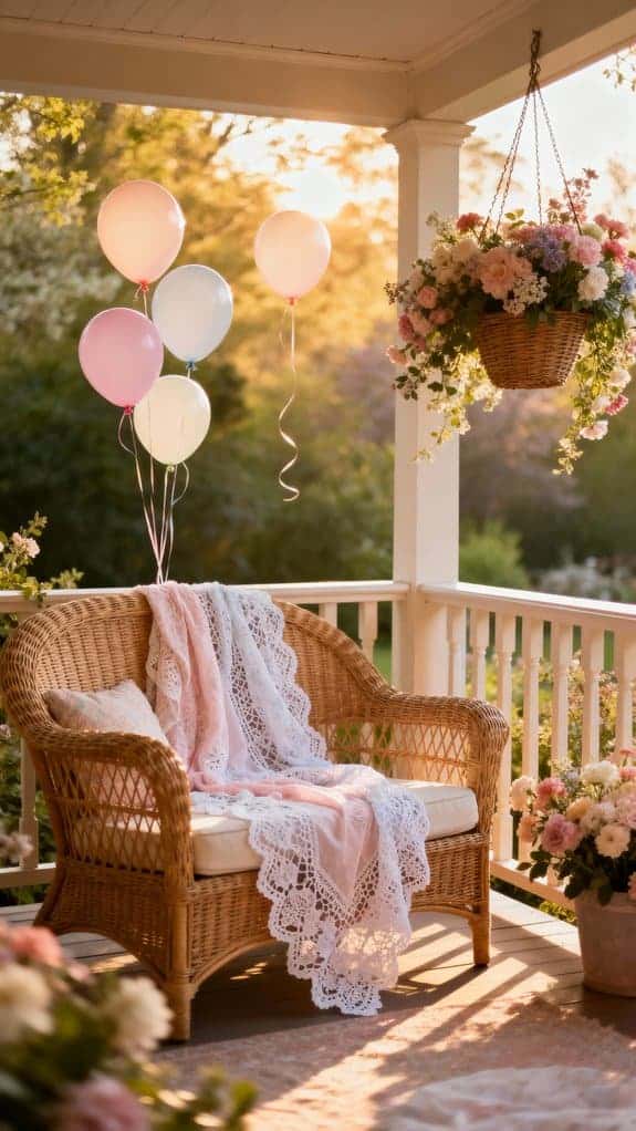 cheerful pastel balloon decor