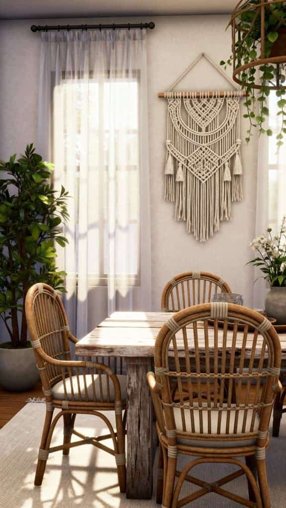 chic boho dining decor