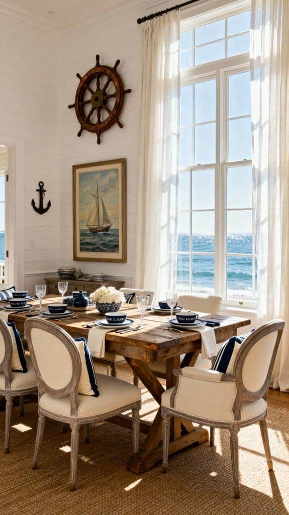 coastal dining room elegance