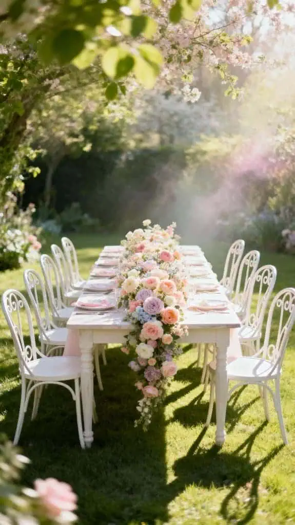 colorful floral garden brunch