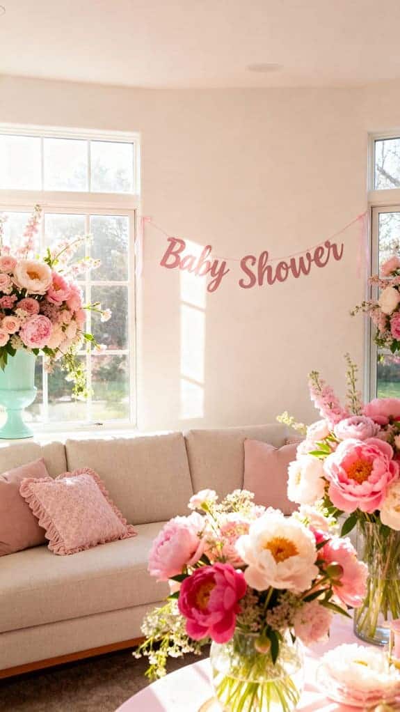 colorful floral living room