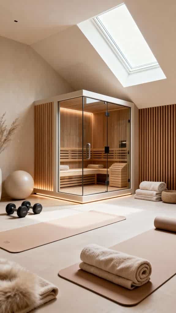 cozy attic gym oasis