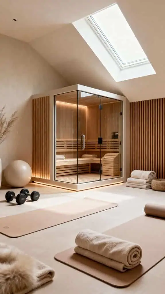 cozy attic gym oasis