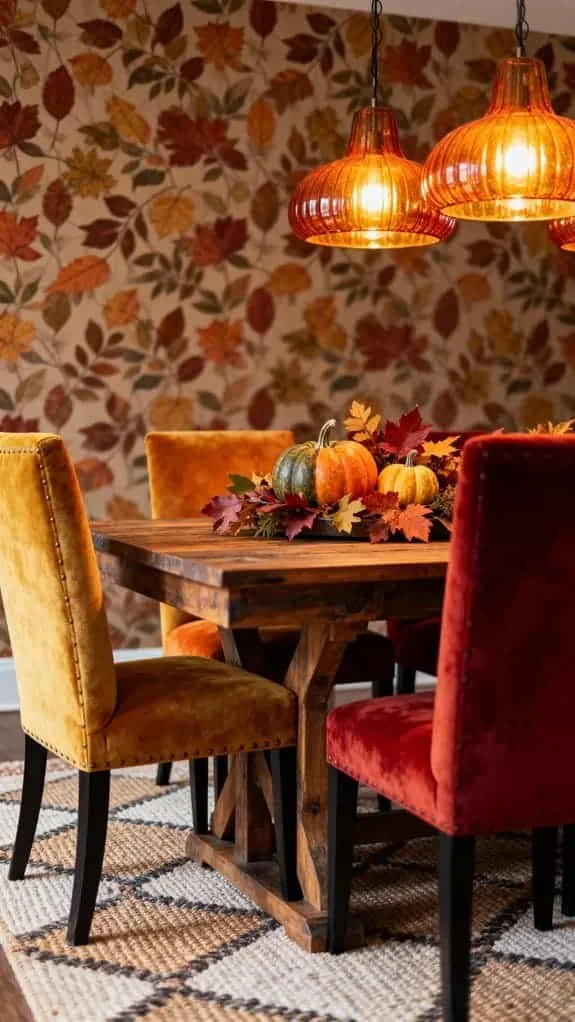 cozy autumn dining decor