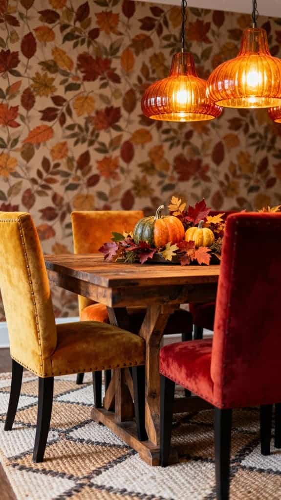 cozy autumn dining decor
