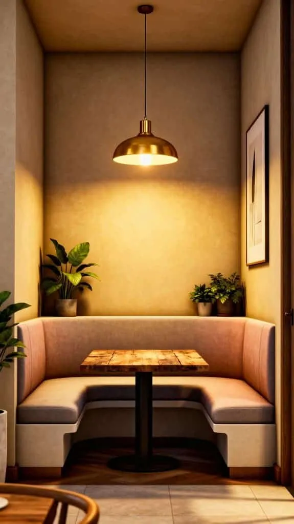 cozy built in dining nook