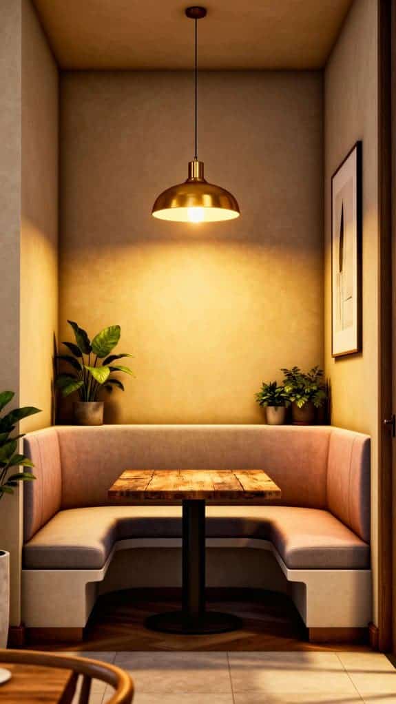 cozy built in dining nook